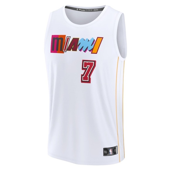 New Miami Heat Kyle Lowry Fanatics White 2022/23 Fastbreak Jersey City - Picture 2 of 3